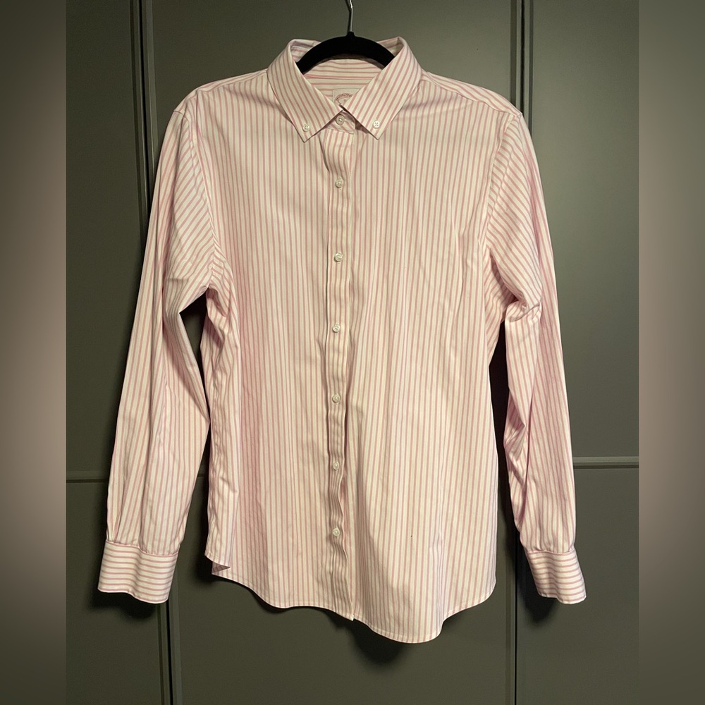 Brooks Brothers Pink Striped Oxford Shirt